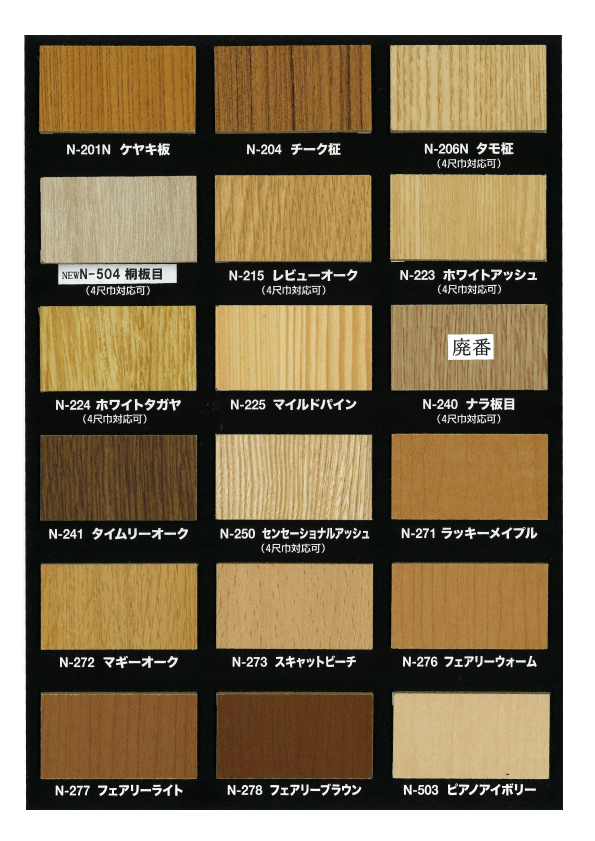 ニュープリント　（高級プリント化粧板）